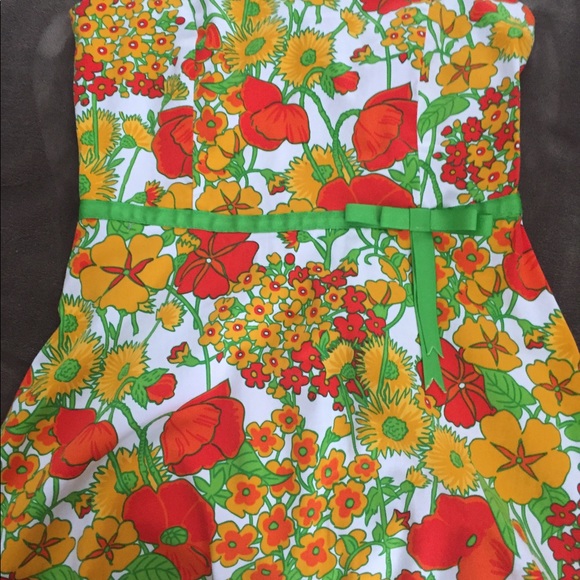 Eva Franco Cotton Strapless Dress. 10 - Picture 7 of 11